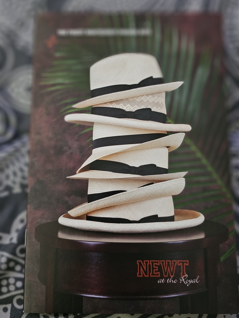 Classic Montecristi  NEWT  Panama Fedora Hat with Black Band - Tan New Whit Box - Picture 10 of 12